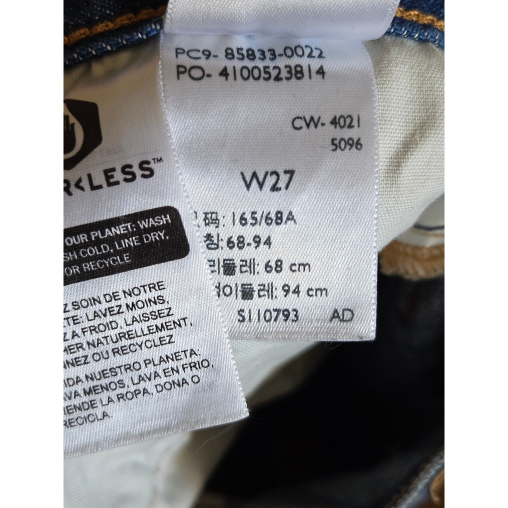 Levis 501 Original High Rise Denim Shorts Medium Wash Cut Off Blue W27 - Picture 8 of 8